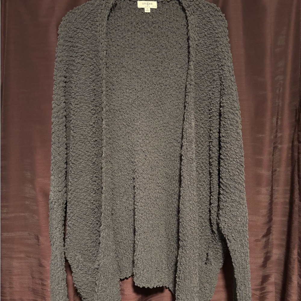 Umgee Dark Gray Textured Cardigan